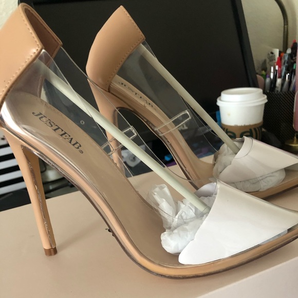 Just Fab Clear Heels - Picture 2 of 7